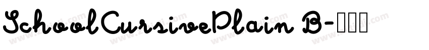SchoolCursivePlain B字体转换